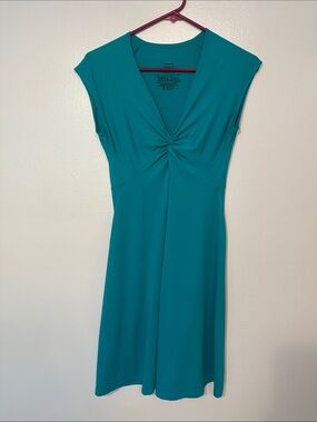 PATAGONIA Bandha Teal Twist-Front dress size small